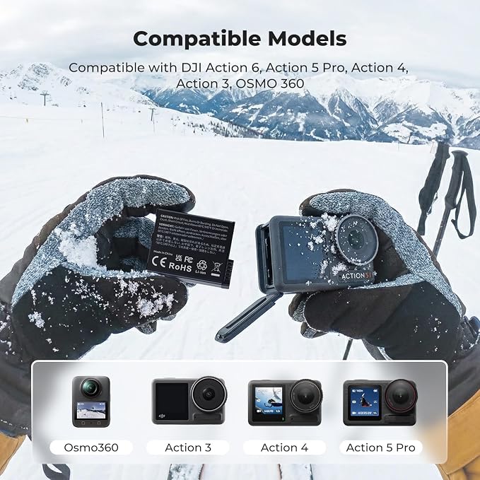 K&F Concept 3-Pack Action 6 Battery - Image 2
