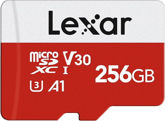 Lexar E-Series 256GB Micro SD Card, microSDXC UHS-I Flash Memory Card by Lexar