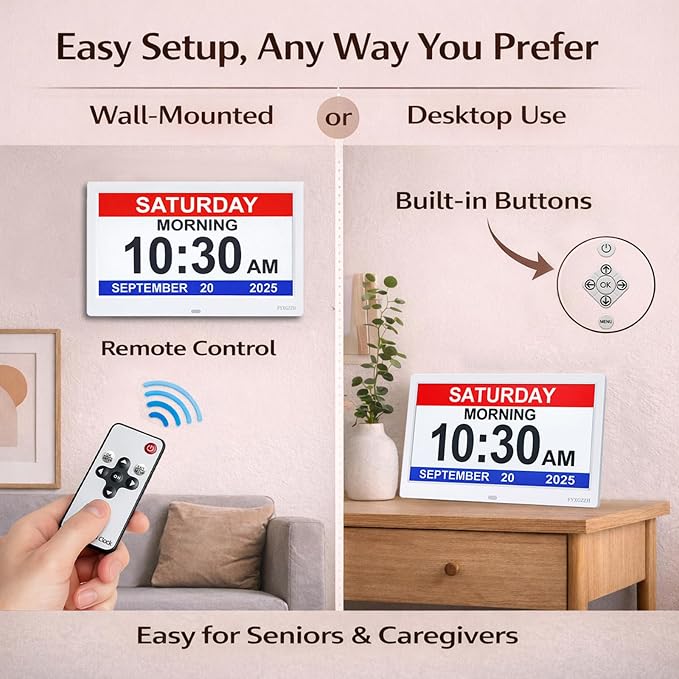 11.5'' Dementia Clocks for Seniors Extra Large, Senior Clocks - Image 6
