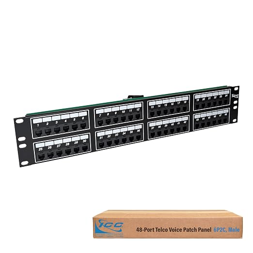 ICC Voice 6P2C Telco Patch Panel by ICC