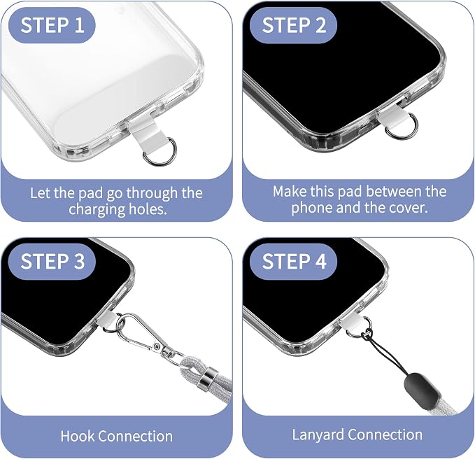 CACOE Phone Lanyard 2 Pcs-1 Pcs Adjustable Neck Strap, Universal Crossbody - Image 3