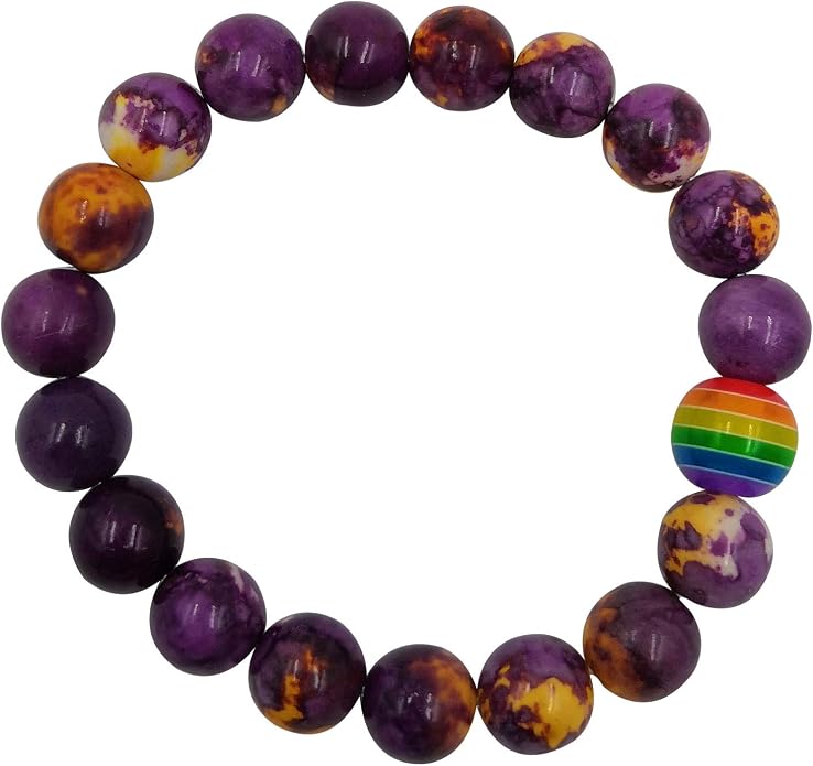 Nanafast Titanium Stainless Steel Rainbow LGBT Pride Bracelet Handmade Braided - Image 4