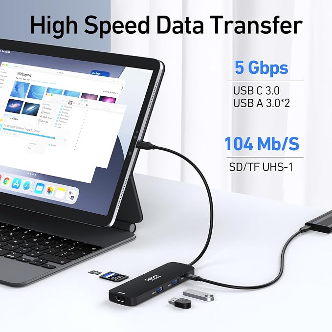 USB C Docking Station Dual HDMI Monitor, USB C to Dual HDMI Adapter - Image 6