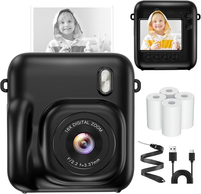 Instant Camera, 1080P Kids Camera by Zostuic