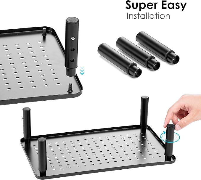 LOTEYIKE TV/Monitor Riser Desktop Stand, Flat Screen, Sturdy Metal Laptop - Image 5