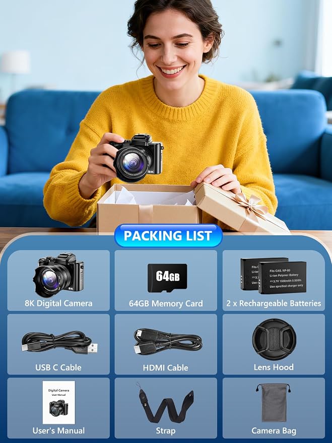 8K Digital Camera, 88MP WiFi Cameras - Image 8