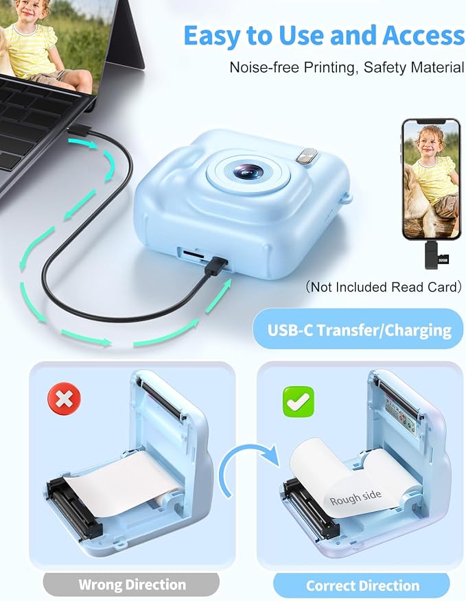 Digital Camera for Kids Instant Print, 48MP Dual-Lens Kids Camera for Girls - Image 7