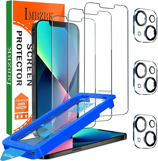 IMBZBK 3 Pack Screen Protector for iPhone 13 Accessories, Case Friendly Film by IMBZBK