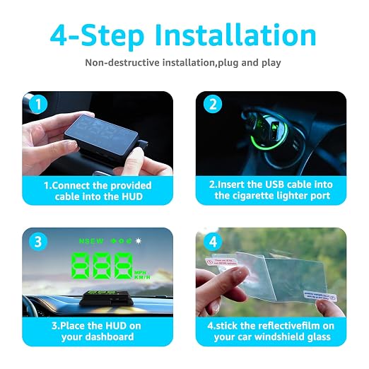 Heads up Display for Cars, Car HUD, Head up Display for Car, Car Speedometer - Image 6