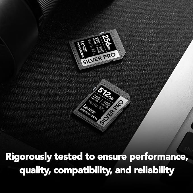 Lexar 512GB Professional SILVER PRO SD Card, Full HD, - Image 5