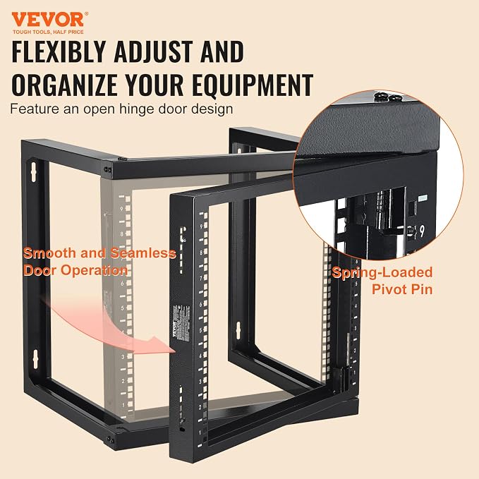 VEVOR 9U Server Rack, Wall Mount Network Rack - Image 2