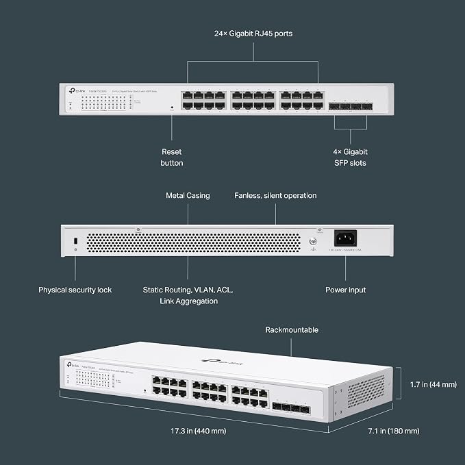 TP-Link Festa FS328G 28 Port Gigabit Smart Managed Network Switch - Image 6