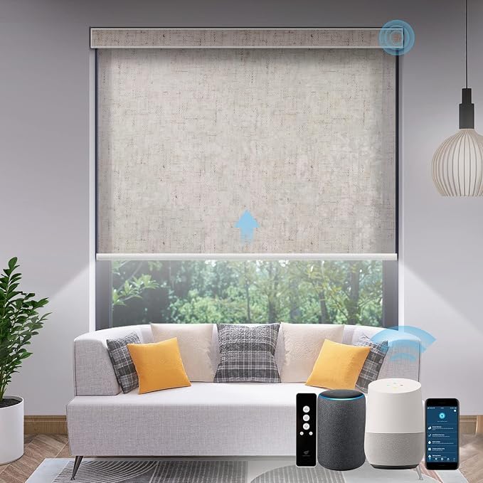 SmartWings Motorized Light Filtering Shades, Work by SmartWings