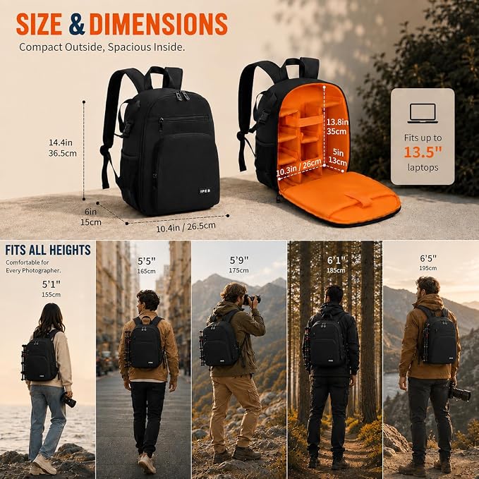 Camera Backpack for Photographers, DSLR Camera Bag - Image 3