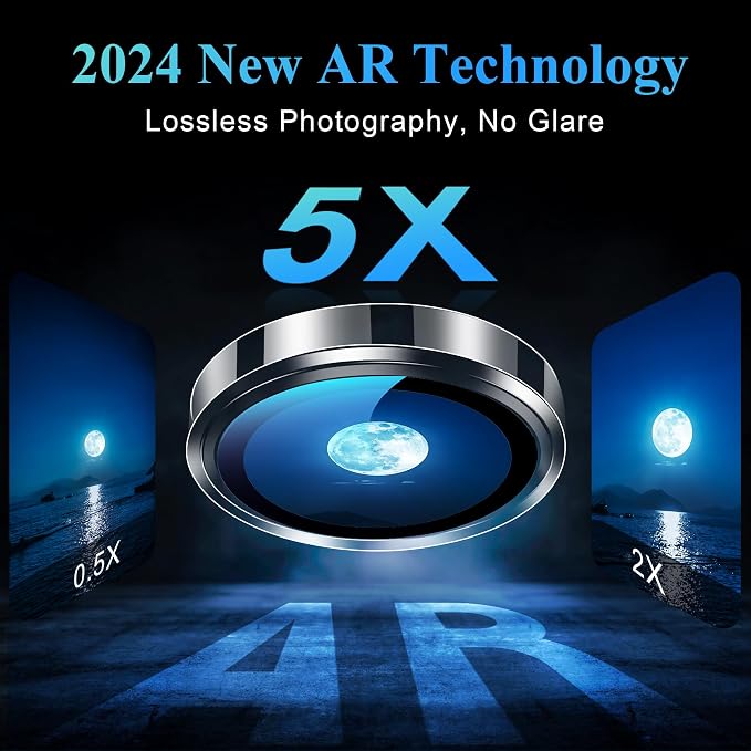 YWXTW Camera Lens Protector for iPhone 16 Pro/iPhone 16 Pro Max, Tempered Glass - Image 4