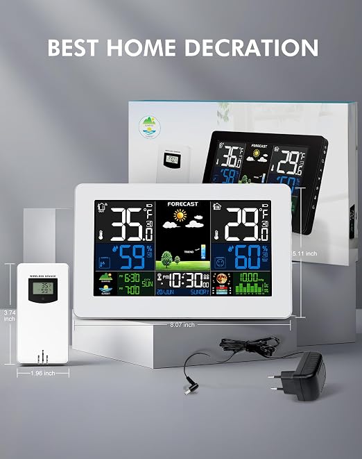 Weather Station Wireless Indoor Outdoor, Digital Thermometer - Image 7