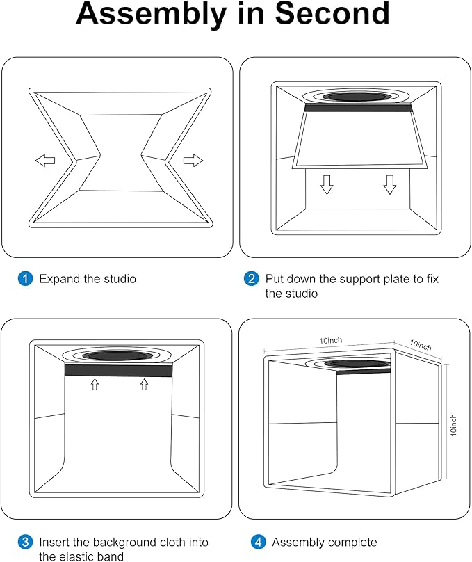 PULUZ Mini Photo Studio Light Box, Photo Shooting Tent kit, Portable Folding - Image 5
