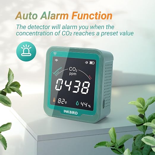 INKBIRD WiFi Air Quality Monitor Indoor Battery Powered | Smart NDIR Sensor and - Image 7