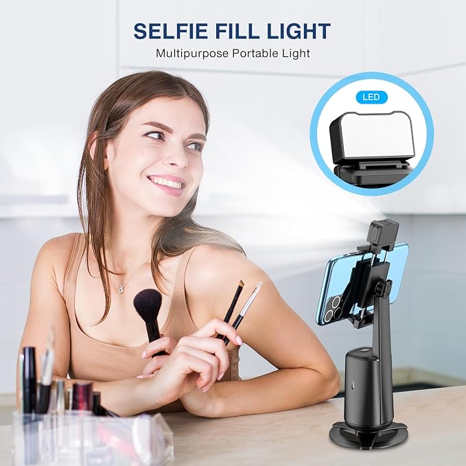 360° Auto Face Tracking Tripod for Phones, Gesture Control & Remote, Smart - Image 7