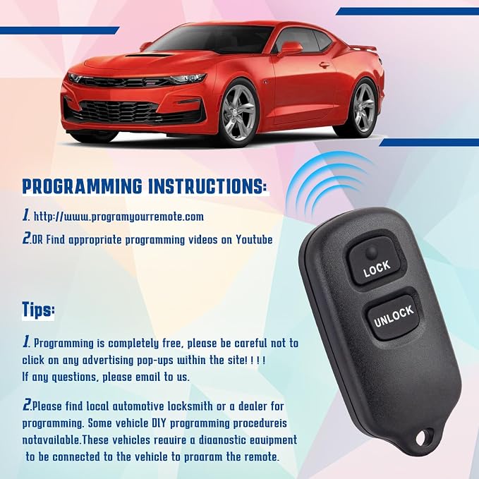 Key Fob Keyless Entry Remote Compatible - Image 3