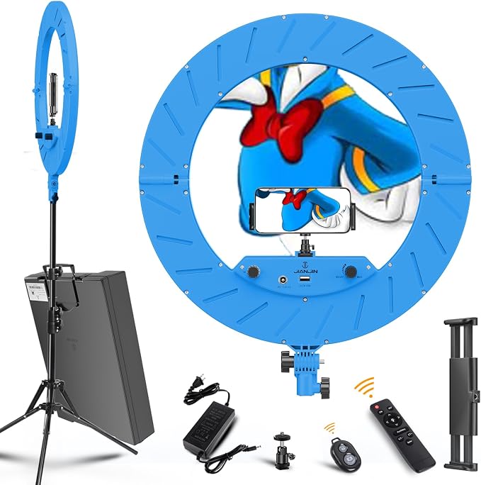 Ring Light 18 INCH Kit, 55W6700k Dimmable LED Light, Tripod Stand, Remote by JJJINAJIN18RINGLIGHT