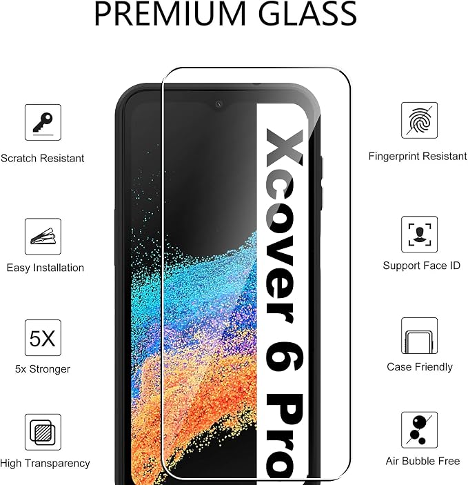 for Samsung Galaxy Xcover 6 Pro Screen Protector Tempered Glass flim+Galaxy - Image 2