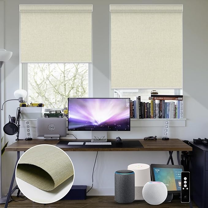 SmartWings Motorized Blinds Dual-Sided Cordless Smart Blackout Shades, Custom by SmartWings