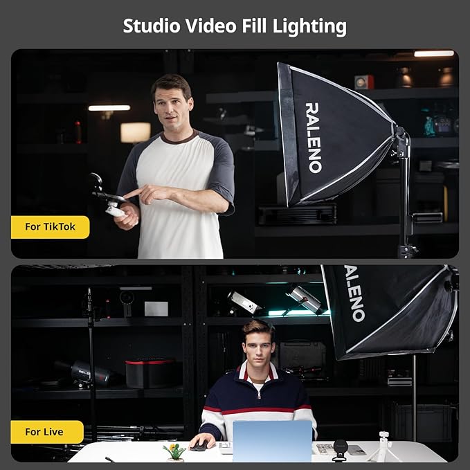 RALENO Softbox Photography Lighting Kit, Continuous Light - Image 5