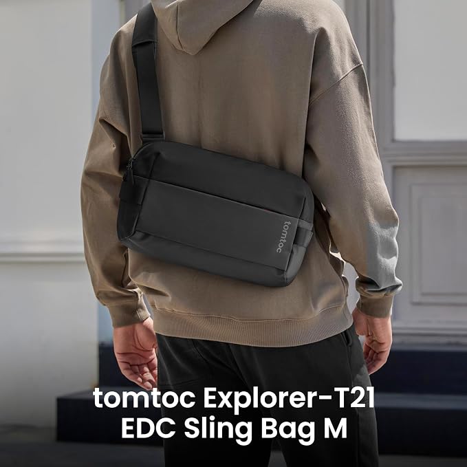 tomtoc Compact EDC Sling Bag 3L-10L, Minimalist Crossbody Bag Chest Shoulder - Image 2