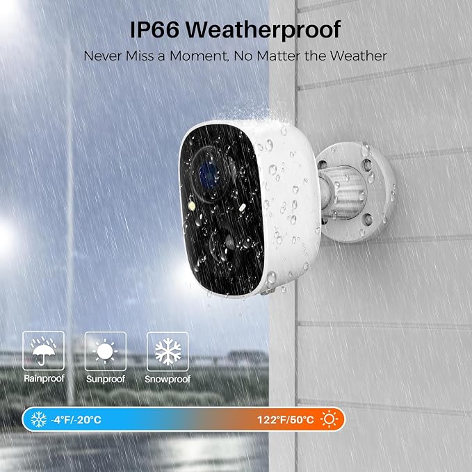 Vicohome Security Cameras Wireless Outdoor, 2K Battery Powered WiFi Cameras - Image 5