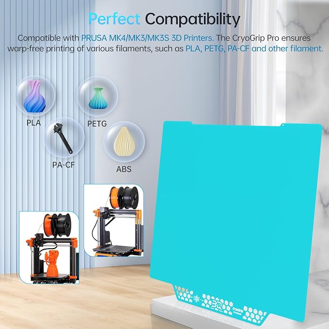 BIQU CryoGrip Pro Glacier for Prusa MK4/MK4S/MK3/MK3S/CORE One/CORE One+ 3D - Image 4