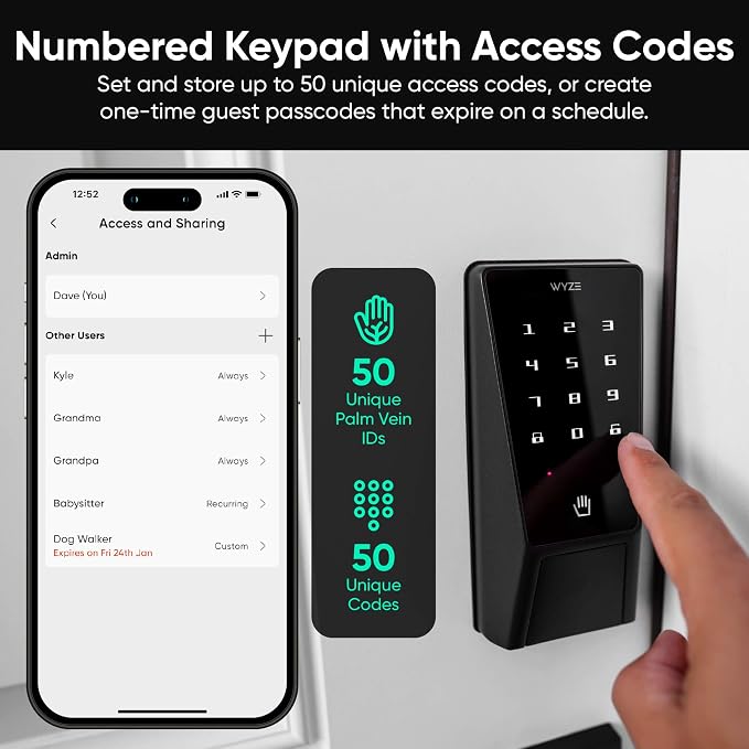 Wyze Palm Lock, Smart Door Lock - Image 4