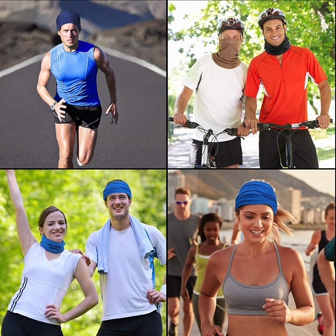 Geyoga 6 Pieces Summer UV Protection Cooling Neck Gaiter Face Clothing Neck - Image 4