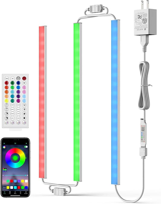ASOKO 200 Lumens RGB Under Cabinet Light Plug in, 3 Pack 12 inch Linkable by ASOKO