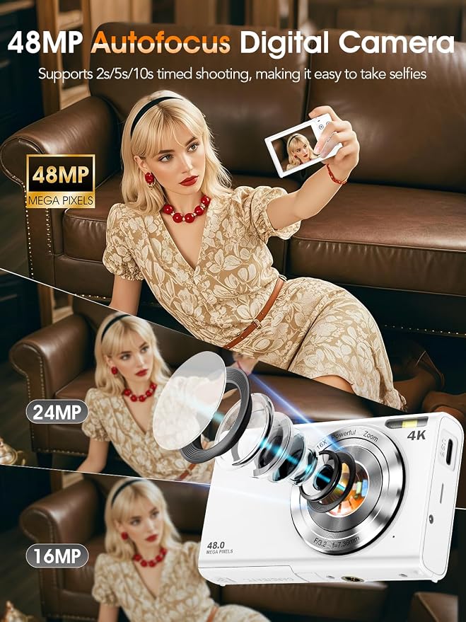 Digital Camera, Autofocus 4K Vlogging Camera - Image 2