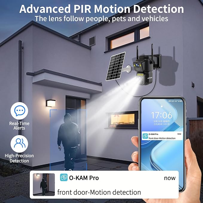 LETSCEE Dual Lens Security Cameras Wireless Outdoor，Solar Cameras - Image 9