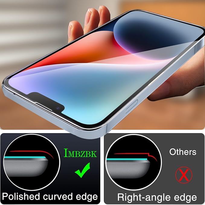 IMBZBK 3 Pack Screen Protector for iPhone 14 Tempered Glass - Image 7