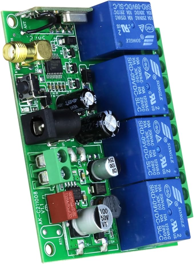 DC 12V 24V 36V 4CH Remote Control Switch 433Mhz 10A Wireless Remote Control - Image 2