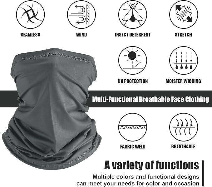 Geyoga 6 Pieces Summer UV Protection Cooling Neck Gaiter Face Clothing Neck - Image 2