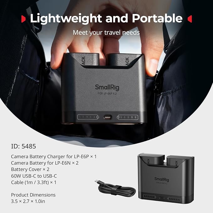 SMALLRIG LP-E6P Camera Battery Set - Image 9
