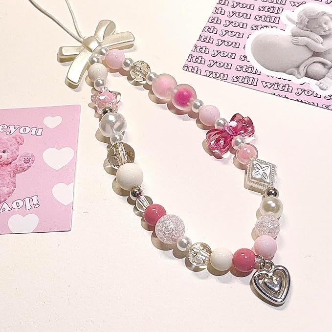 Beaded Camera Wrist Strap Cute Digital Camera Charm Lanyard, Phone Wristlet - Image 2