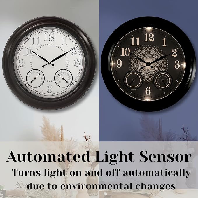 24 inch Illuminated Outdoor Clock - Image 5