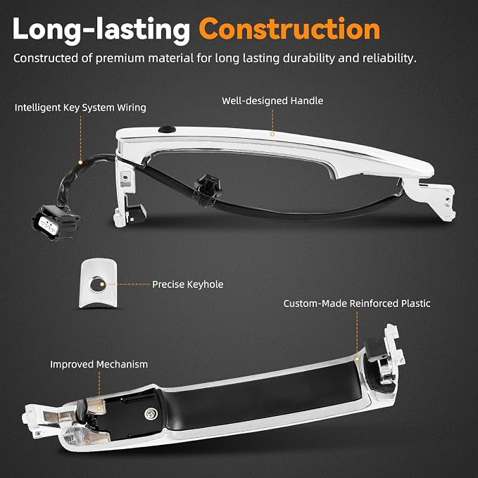 DEAL AUTO ELECTRIC PARTS Front Driver Left Side Chrome Exterior Door Handle - Image 3