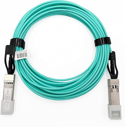 Elfcam® - 0.5m/1.64ft 10G Active Optical Cable AOC OM3 SFP+ to SFP+ 10Gbps by Fibersolutionspecialist