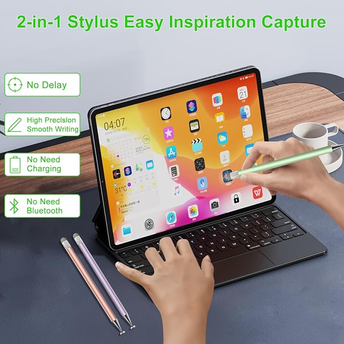 Stylus Pen for Touchscreen ipad.2-in-1 Tip for Nintendo Switch | Disc & Fiber - Image 4