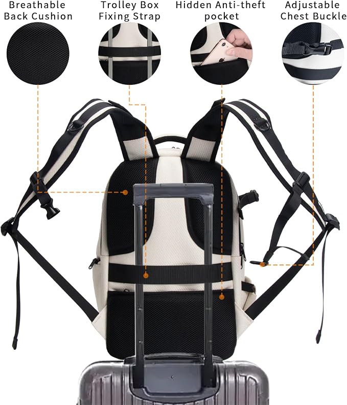 Camera Backpack Hard Shell Imitation Carbon Fiber DSLR, Waterproof Shockproof - Image 7
