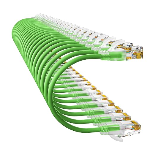 Cat6a Patch Cables 2ft Slim, Cat6 Ethernet Patch Cable Pure Copper, Flexible by 10Gsupxsel