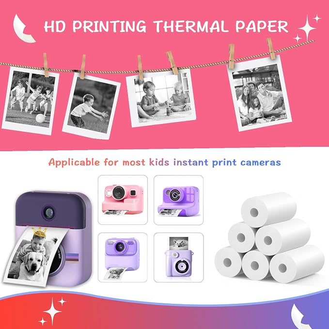 MIARALA 15 Rolls Instant Camera Refill Print Paper, HD Print Camera Paper Refill - Image 3