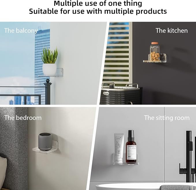Wall Mount Floating Shelves for 2 Pcs Camera Mini Speaker Shelf Baby Monitor - Image 4