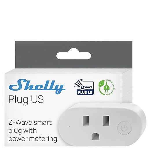 Shelly Wave Plug US LR | Z-Wave Long Range Smart Plug by Shelly